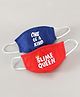 Pine Kids Anti Microbial N9 Finished Biowashed Printed Face Mask Pack of 2 - Navy Red