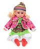 Smiles Creation Doll In Jacket  Green And Pink - 22 inches