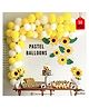 Balloon Junction Pastel Balloon Yellow White - Pack of 50