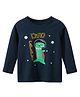 Kookie Kids Full Sleeves Tee Dino Print - Navy Blue