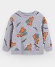 Kookie Kids Full Sleeves Sweatshirt Dino Print - Grey