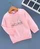 Kookie Kids Full Sleeves Sweatshirt Animal Print - Pink