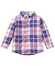 Kookie Kids Full Sleeves Checked Shirts - Purple