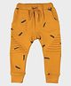 Nino Bambino 100% Organic Cotton Printed Full Length Trackies - Yellow