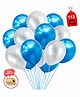 Party Propz Metallic Balloon Combo Blue & White - Pack of 113