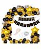 Party Propz Birthday Decoration Balloon Kit Black Golden - Pack of 91