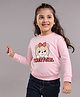 Kookie Kids Full Sleeves Sweatshirt Teddy Print - Pink