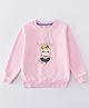 Kookie Kids Full Sleeves Sweatshirt Happy Girl Print - Pink