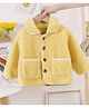 Kookie Kids Full Sleeves Winter Jacket - Yellow