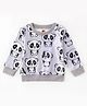 Kookie Kids Full Sleeves Sweatshirt Panda Print - Grey