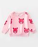 Kookie Kids Full Sleeves Sweatshirt Kitty Print - Pink