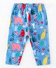 Kookie Kids Full Length Lounge Pant Animal Print - Blue