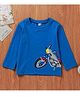 Kookie Kids Full Sleeves Tee Motorbike Print - Blue