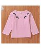 Kookie Kids Full Sleeves Tee Bow Appliques - Pink