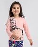 Kookie Kids Full Sleeves Printed T-Shirt - Pink