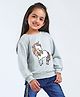 Kookie Kids Full Sleeves Sweatshirt Unicorn Print - Grey