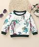 Kookie Kids Full Sleeves Sweatshirt Floral Print - White