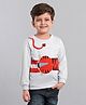 Kookie Kids Full Sleeves Sweatshirt Tiger Print - Grey
