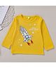 Kookie Kids Full Sleeves Tee Rocket Print - Yellow