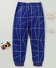 Kookie Kids Full Length Lounge Pant Geometric Print - Navy Blue