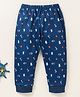 Kookie Kids Full Length Lounge Pant Fish Print - Navy Blue