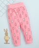 Kookie Kids Full Length Lounge Pant Bunny Print - Pink