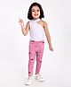 Kookie Kids Full Length Lounge Pant Reindeer Print - Pink