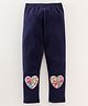 Kookie Kids Full Length Leggings Rabbit Patch - Navy Blue