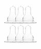 Naughty Kidz Silicone Teat Pack of 6 - White