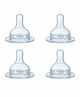 Naughty Kidz Natural Silicone Teats for Wide Neck Bottles Set of 4 - Transparent