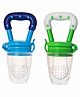 Naughty Kidz Baby Food Feeder Cum Teether Pack of 2 - Blue and Green