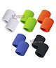 Toyshine Thick Cotton Wristbands Athletic Sweat Bands for Sports Activities Pack of 5 Pairs