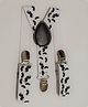 Kid-O-World Mustache Printed Suspender - White