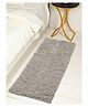 Saralhome Soft Cotton Antislip Shaggy Runner  Grey. 40cm x 120cm