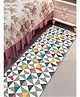 Saralhome Cotton Antiskid Printed Runner  Grey. 50cm x 180cm