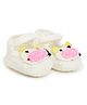 MayRa Knits Hand Knitted Animal Pattern Crochet Booties - White