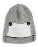 MayRa Knits Hand Knitted Button Detailing Cap - Grey