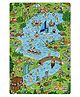 Webby Town Lake Illustration Wooden Jigsaw Puzzle Multiclor -  252 pieces