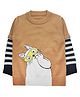 Kookie Kids Full Sleeves Pullover Sweater Kitty - Brown
