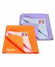BeyBee Water Resistant Bed Protector Baby Dry Sheet with Ultra absorbance - Peach & Violet