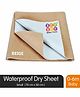 BeyBee Quick Dry Bed Protector Waterproof Baby Cot Sheet, Small Size - Beige