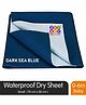 BeyBee Waterproof Small Bed Protector Sheet - Dark Sea Blue