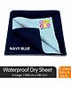 BeyBee Waterproof Baby Bed Protector Dry Sheet Extra Large - Dark Blue
