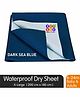 BeyBee Quick Dry Baby Bed Protector Waterproof Sheet X-Large- Dark Sea Blue