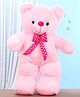 EDU KIDS TOYS Teddy Bear With Bow Soft Toy Pink (Bow Color & Print May Vary) - Height 65 cm