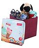 Babyhug Sto-Sit Foldable Storage Box Ice Cream Land - Maroon
