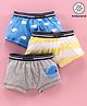 Babyoye Antibacterial Cotton Trunks Pack of 3 - Yellow Grey Blue