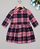 The Sandbox Clothing Co Full Sleeves Checked Dress - Pink