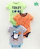 Babyoye Half Sleeves Onesies Pack of 3 - Multicolor