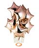 Amfin Star Shaped Foil Balloons with Ribbon Rose Gold - Pack of 11